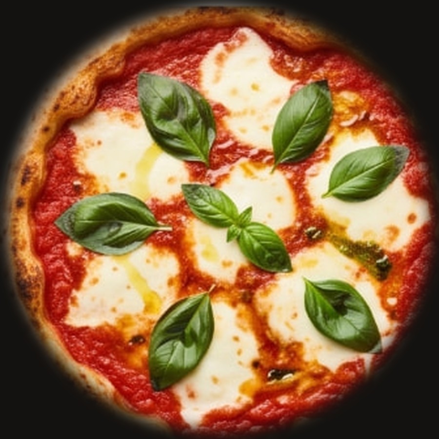 Wood-fired margherita with San Marzano, fior di latte and fresh basil
